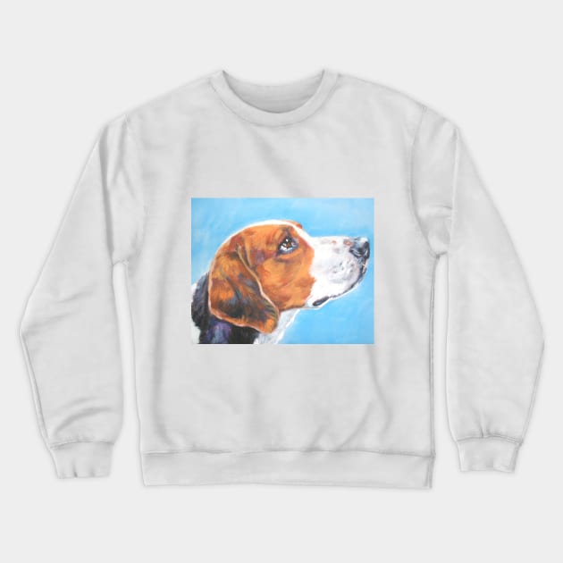 American Foxhound Fine Art Painting Crewneck Sweatshirt by LASHEPARD